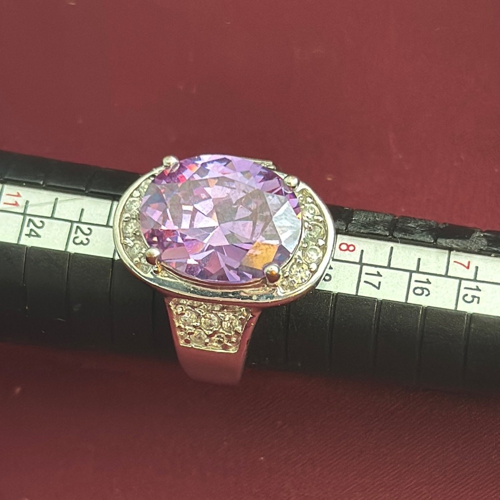 Vintage Purple and Silver Statement Ring